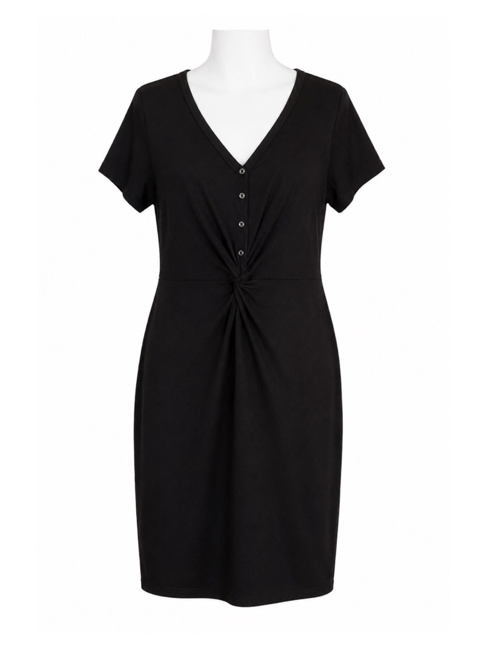Size 1X Torrid Sleep Super Soft Plush Twist Front Midi Lounge Dress Black